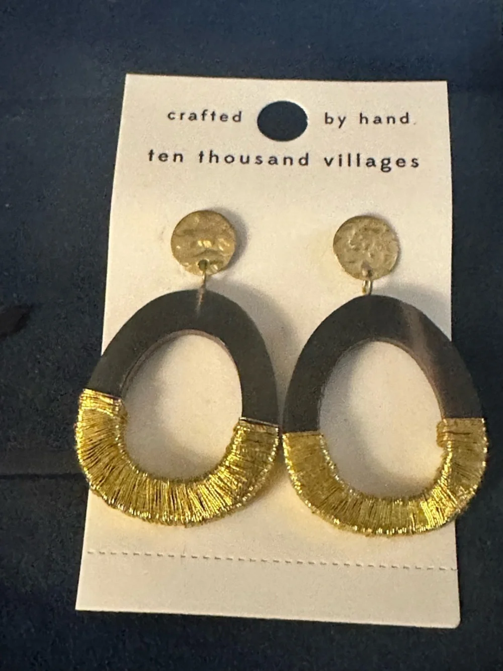 Ten Thousand Villages Duotone Drop Earrings